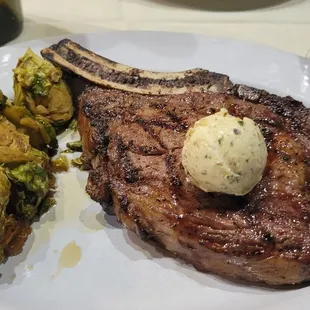 Ribeye and brussels sprouts