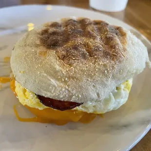 Sausage egg cheese muffin