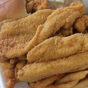 a chicken sandwich and fries