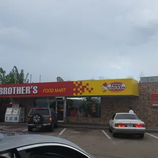 cars parked in front of the store