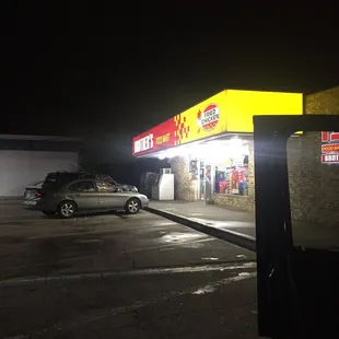 parking lot at night