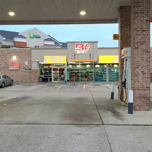 the entrance to the store