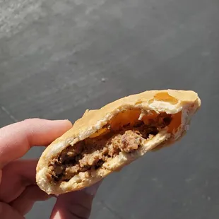 Inside of a meat pie
