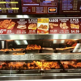 a variety of food items