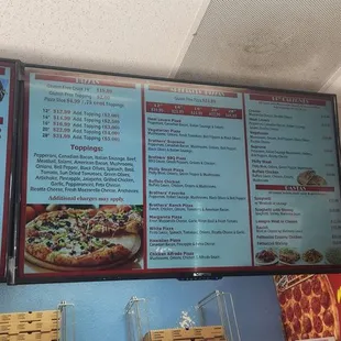 Menu right side