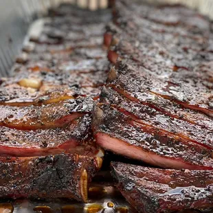 Tray of spareribs