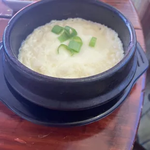 Steamed Egg Banchan Over Rice