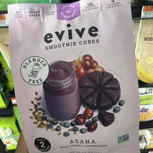 a bag of evive smoothie custars