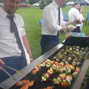 Perfect day for catering an outdoor wedding