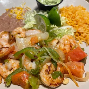 Shrimp fajitas .... Eh