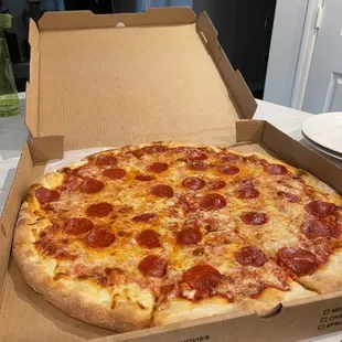 a pepperoni pizza