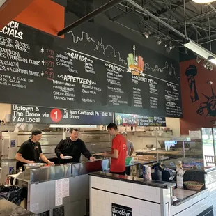 customers working in a restaurant