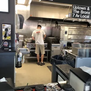 a man in the kitchen