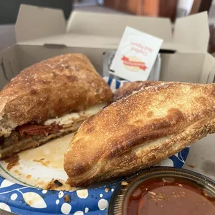 Stromboli with sauce