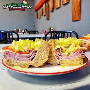 two sandwiches on a plate