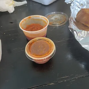 Extra sauce for adding to meal or dipping