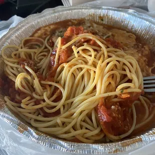 Chicken Parmesan Pasta Dinner