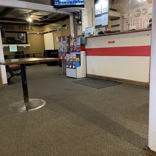 the inside of a restaurant