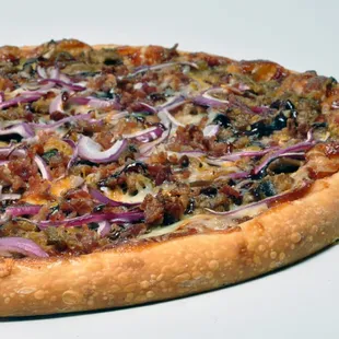 Pulled pork BBQ Pizza