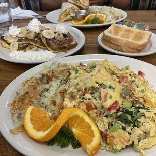 Breakfast Burrito &amp; Cinnamon Raisin Style French Toast &amp; Turkey Sausage scramble