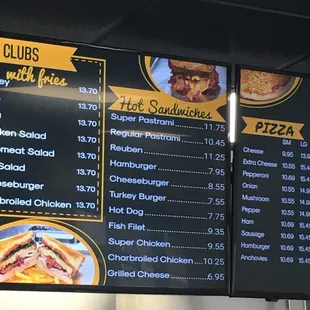 Prices...check out cost grill cheese or a  hot dog