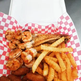 Grilled Flounder and Shrimp