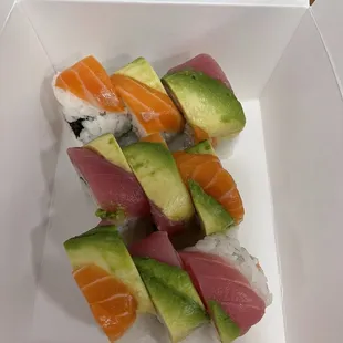 Rainbow roll is a favorite!