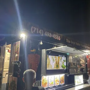 Waiting for our order at Bros Tacos food truck