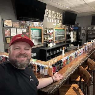 30 beers on tap and a great selection of cans to go!