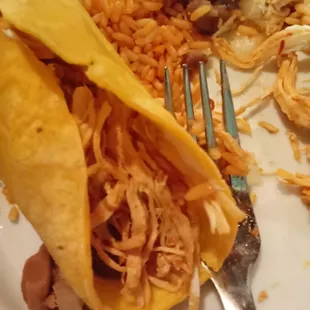 Chicken taco platter