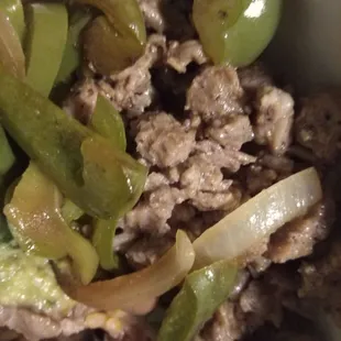 Asada with fajita veggies