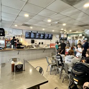 people sitting at tables