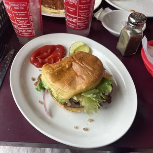 Up and Gone Burger with a side of cheese fries