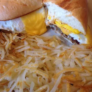 Goetta hoagie with has browns!