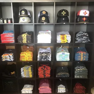 Tin Can Alley tshirt and hat display