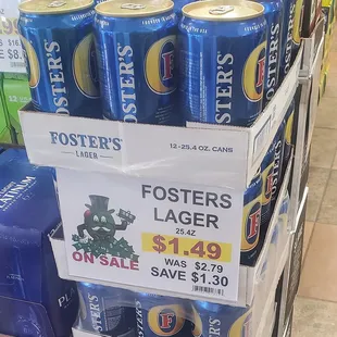 Foster's is back from the dead! If you love the oil can you can't beat this price.