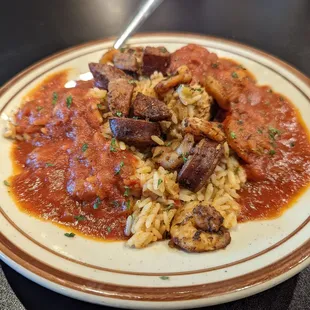 a plate of food
