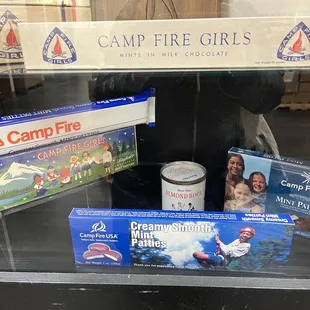 a display of campfire products