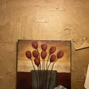 Ladies room wallpaper follows through on the name in a cute way