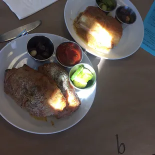 Left is the pepperoni rolls and right is the sliders. Horrible picture, amazing food