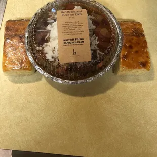 Red Beans and Rice with Corn Bread