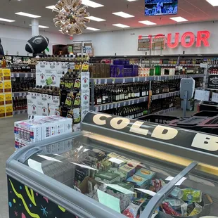 A very small glimpse of the liquor side, with every conceivable brand, in every conceivable flavor!