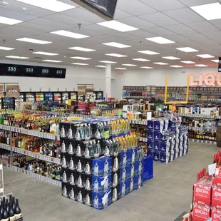 a wide selection of liquor
