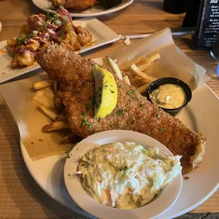 Fish fry and the cauliflower appetizer
