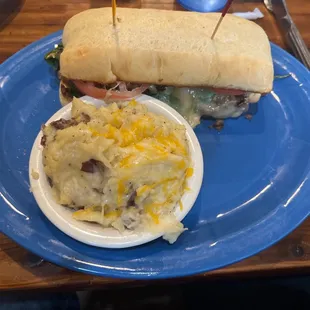 The shorty with mashed potatoes