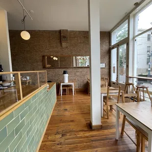 a view of the dining area