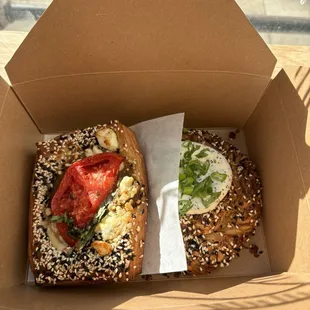 Savory summer croissant and everything bagel croissant.