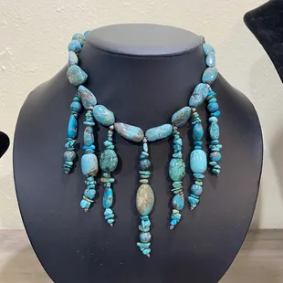 TURQUOISE WATERFALL NECKLACE by ALAN MEDINA