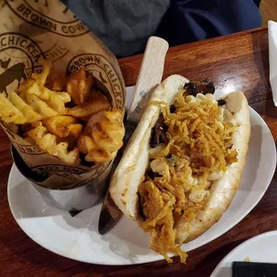 Philly Mac and Cheese Steak Sandwich