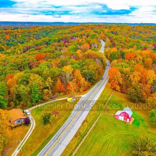 The beautiful drive from Bloomington!